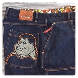 Platinum fubu  blue jean shorts